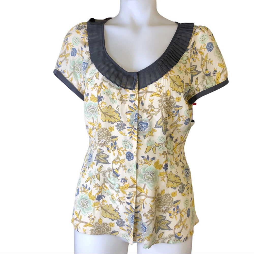 Diodore Silk Button Down Sleeveless Button - image 1